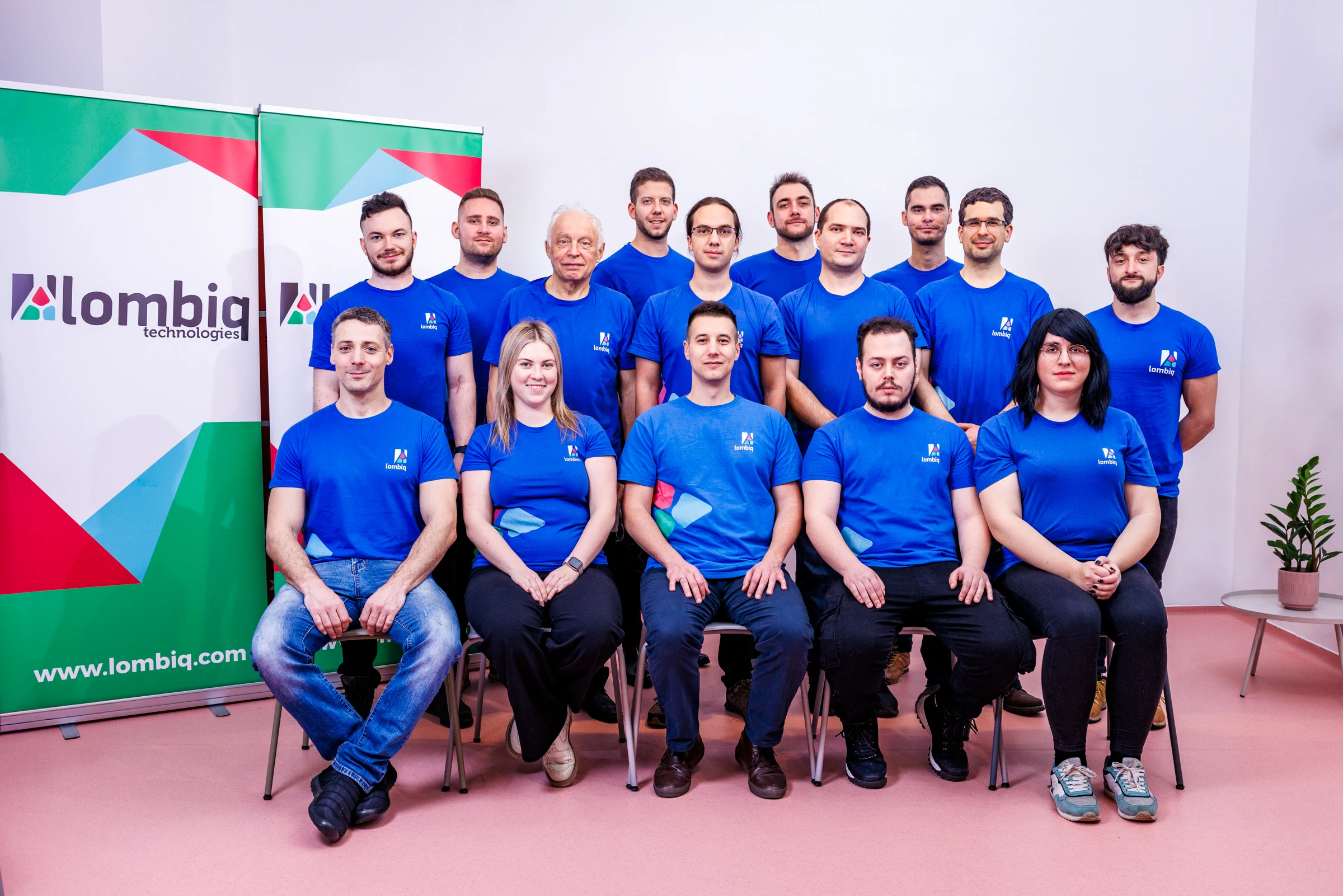 Photo of the Lombiq team