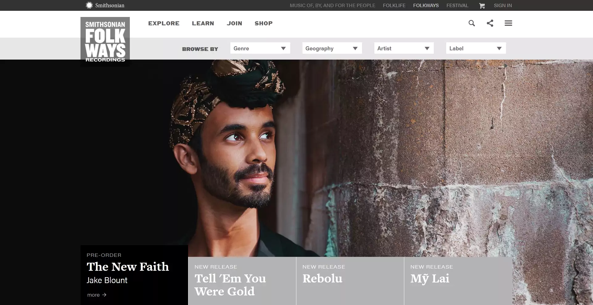 Smithsonian Folkways Recordings homepage